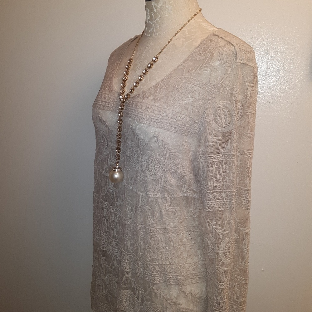 Cato Trendy Long sleeve Crochet Shirt - Picture 2 of 3